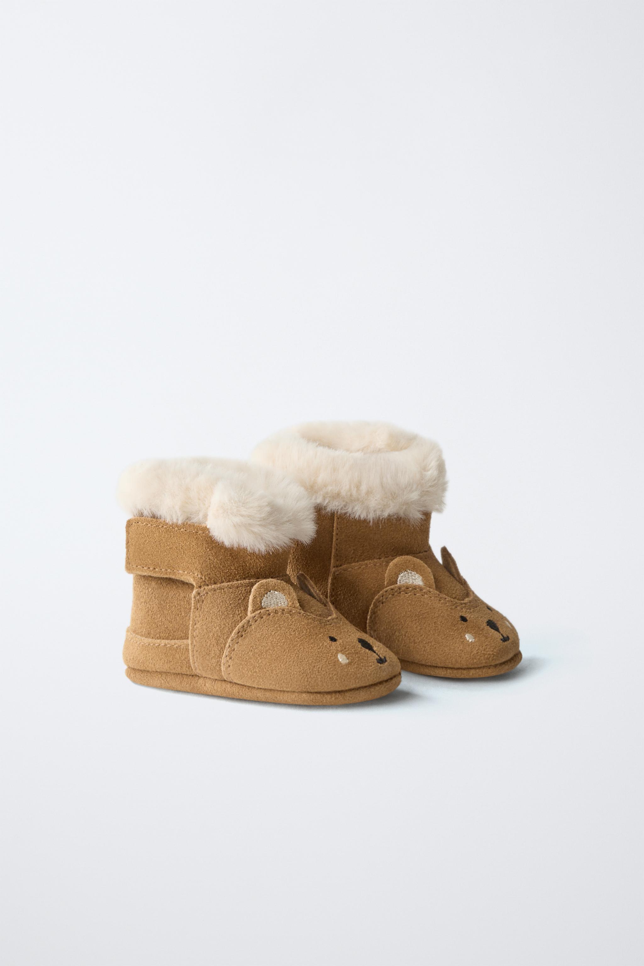 ANIMAL PRINT LINED BOOTS